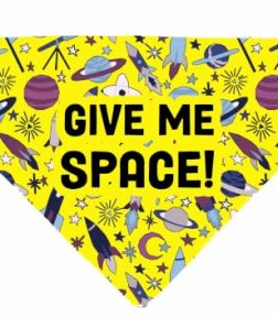 Reactive Dog Bandana, Slide on Collar,GIve me Space Neckpiece for Pets, Neckerchief for Dogs