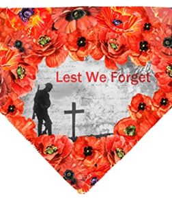 Remembrance Dog Bandana, Lest we forget dog bandana, Poppy Dog bandana, Remember Poppy bandana, Cat Bandana