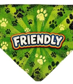 Friendly Dog Bandana, Slide on collar pet bandana for friendly dogs