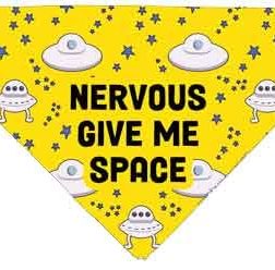 Nervous Dog Bandana, Slide on Collar,GIve me Space for Reactive dogs
