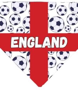 England Football Dog Bandana, English National Football Slide on Collar Pet Scarf, English Lions Pet Bandana, England Cat Bandana, Football Neckpiece for Pets